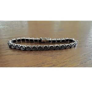 Or Paz bracelet roses tennis style 925 sterling silver signed PZ